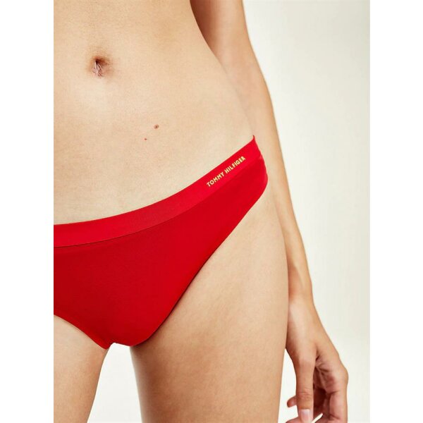 Slip In Microfibra Con Pizzo Floreale - Primary Red - L