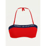 Tommy Hilfiger - Bikini A Fascia Con Ferretto E Logo - Primary Red - 070B