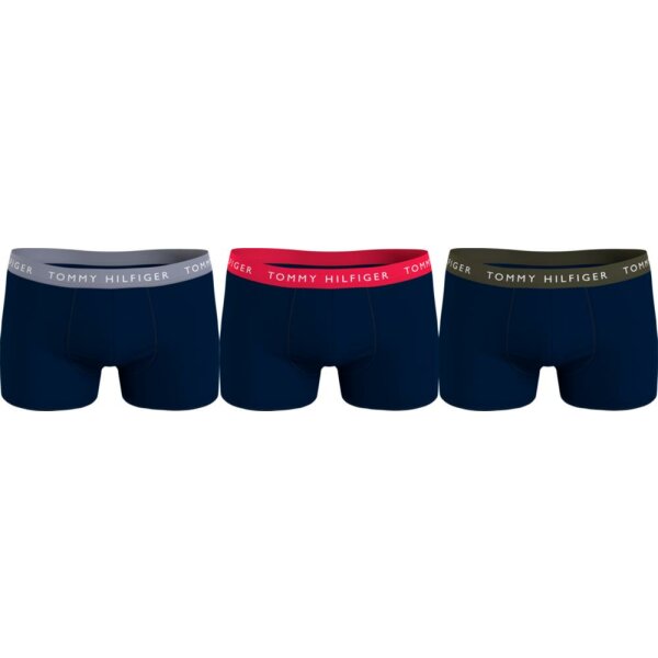 Tommy Hilfiger - 3Er-Pack Trunks Mit Logomuster - Subline/Redalert/Armygree - Xl