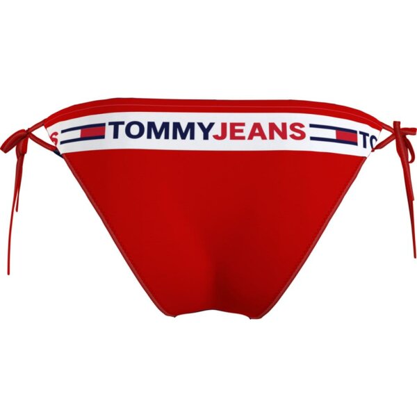 Tommy Jeans - Slip Bikini A V Color Block Con Laccetti - Desert Sky - Xs