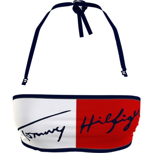 Tommy Hilfiger - Top bikini a fascia con firma