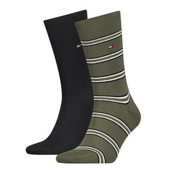 TH Sock 2P Tommy Stripe OC - olive - 43-46