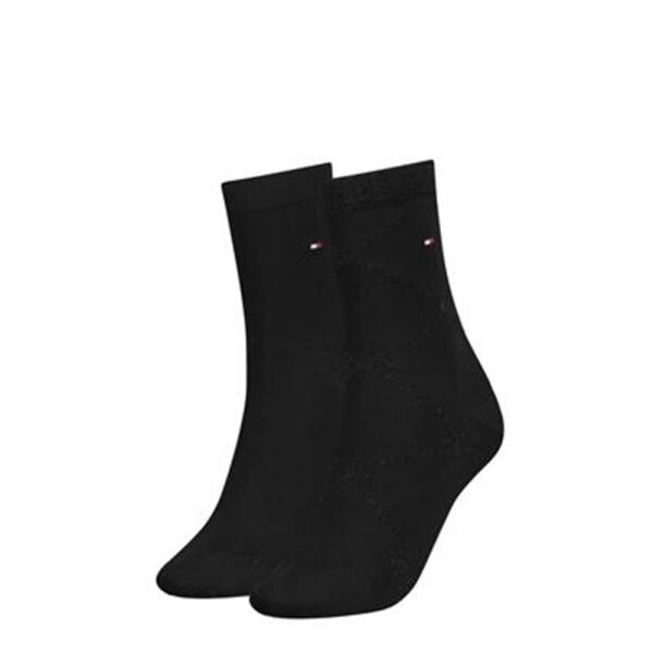 TH Women Sock 2P Graphic Argyle - black - 35-38