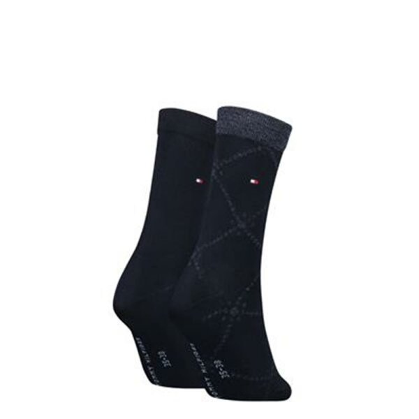 TH Women Sock 2P Graphic Argyle - navy - 39-42