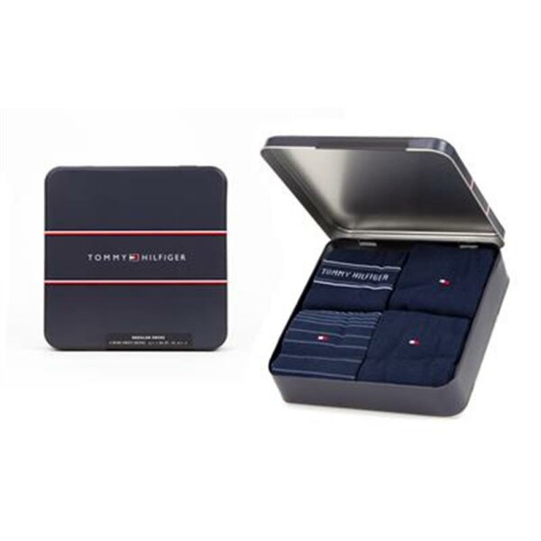 TH Men Sock 4P Tin Giftbox - navy - 43-46