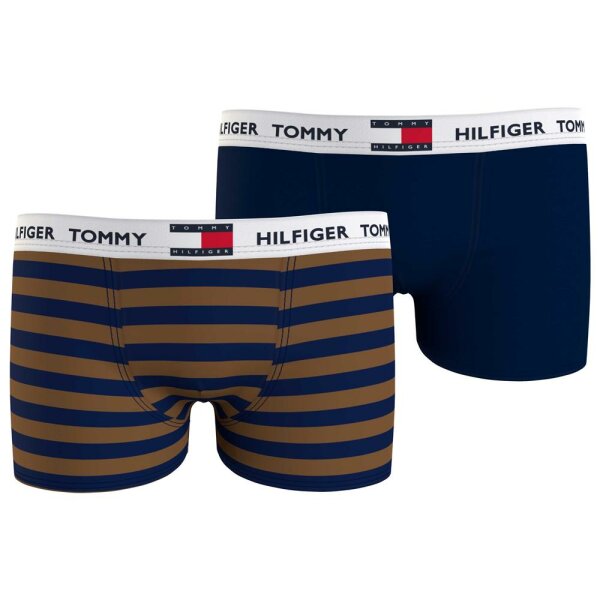 Tommy Hilfiger - 2 pack boxer - des khaki stripes/des sk - 12-14