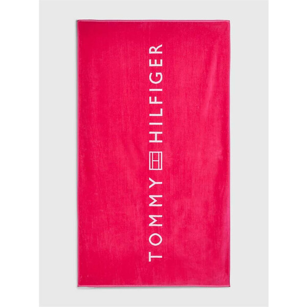 Tommy Hilfiger - Handtuch mit Logo und Kontrast-Besatz