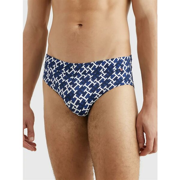 Tommy Hilfiger - TH Monogram Badehose mit Print - Muw Amd Monogram Navy Whi - L