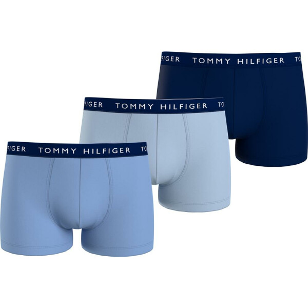 Tommy Hilfiger -  3 Pack Boxer aderenti con elastico in vita - vessel blue/breezy blue/d - L