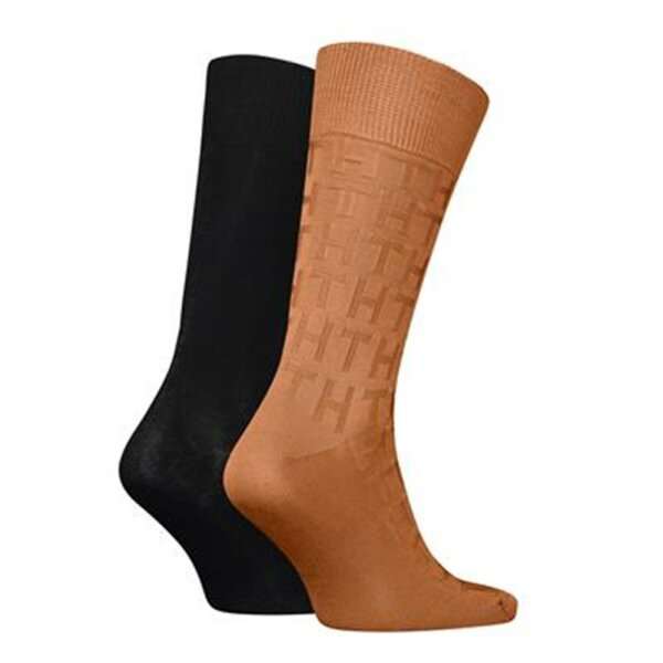 Tommy Hilfiger - TH Men Sock 2P Monogram - brown - 43-46