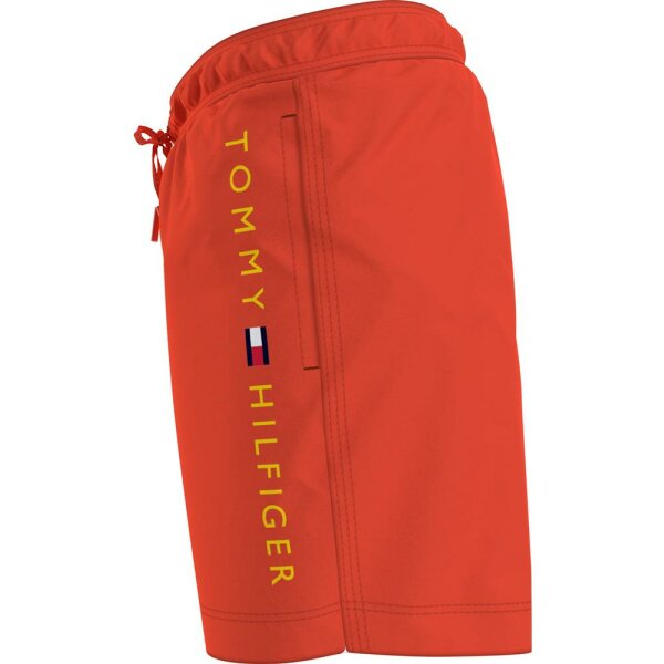 Tommy Hilfiger - Mittellange Badeshorts mit Kontrast-Kordel - deep orange - 12-14