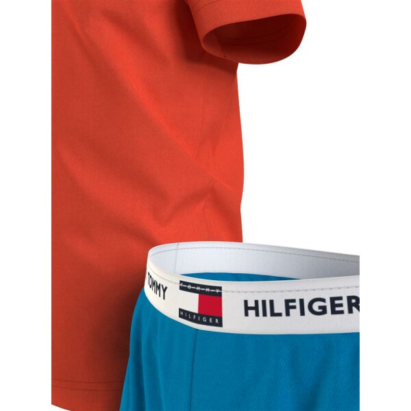 Tommy Hilfiger - Completo pigiama 1985 Collection con logo - shooking blue/deep orange - 10-12