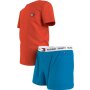 Tommy Hilfiger - 1985 Collection Pyjama-Set mit Logo - shooking blue/deep orange - 10-12