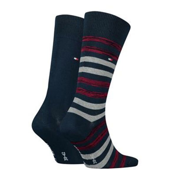 Tommy Hilfiger - TH Men Duo Stripe Sock 2P - rouge - 39-42