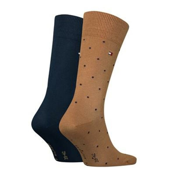 Tommy Hilfiger - TH Men Sock 2P Dot Desert Khaki - desert khaki - 39-42