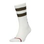 Tommy Hilfiger - TH Uni TJ Sock 1P Sport Stripe - white/olive green - 43-46