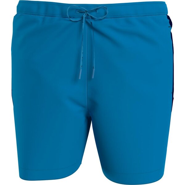 Tommy Hilfiger - Costume shorts media lunghezza con bandiera - shocking blue - S