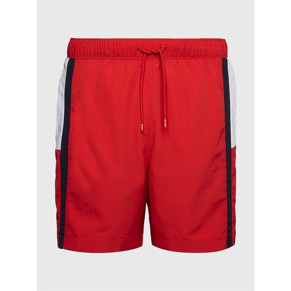 Tommy Hilfiger - costume shorts media lunghezza con bandiera - Primary Red - S