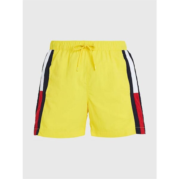 Tommy Hilfiger - costume shorts media lunghezza con bandiera - vivid yellow - S