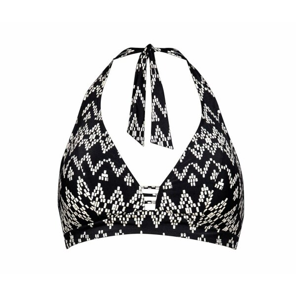 Zigzag Companions - Neckholder Bikini - black cream - 85B (44B)