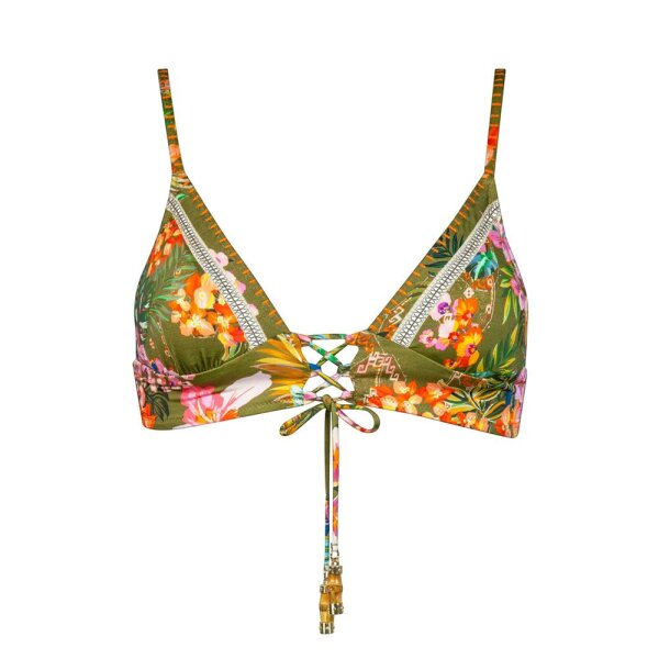 Sunset Florals - Strapping Top - warm olive - 80C (42C)