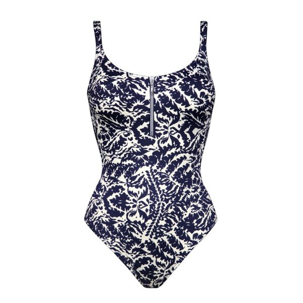 Arabesque Mood - Zipper Swimsuit - canavas-blue - 80D (42D)