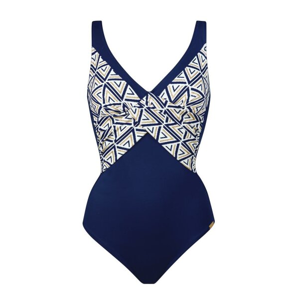 Sea Time - Costume intero - navy-white-gold - 100B (50B)