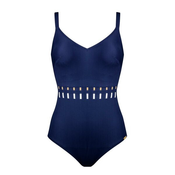 Sea Time - Costume intero con ferretto - navy-white-gold - 90F (46F)