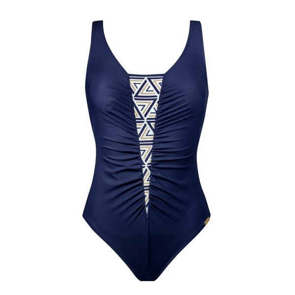 Sea Time - Costume intero - navy-white-gold - 105B(52B)