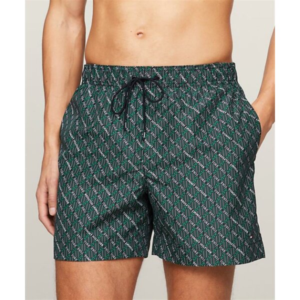 Tommy Hilfiger - Short da bagno con print - New York Geo Green - L