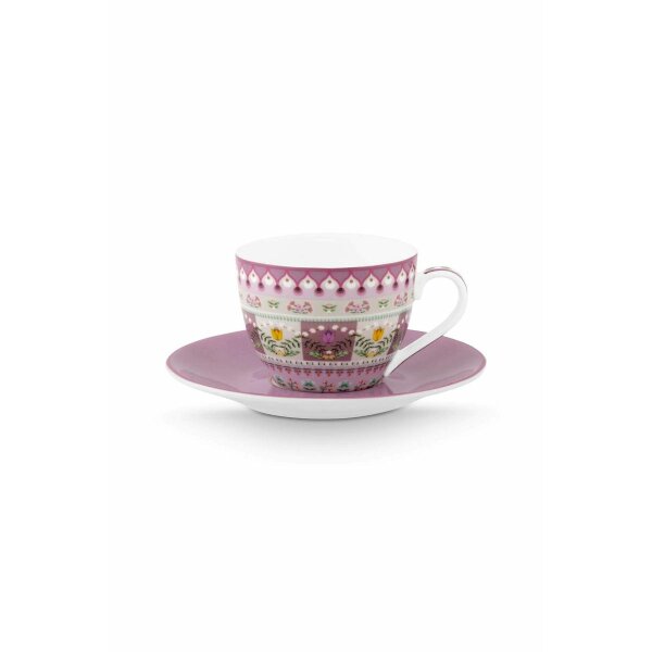 Lily & Lotus - Set/2 Espresso Tasse & Untertasse - Lila - U