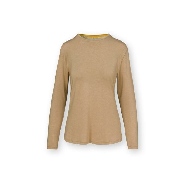 Tom - T-Shirt manica lunga - melee solid camel - M