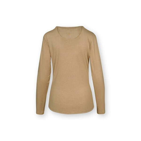 Tom - T-Shirt manica lunga - melee solid camel - M