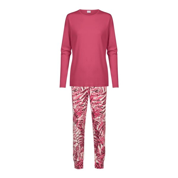 Tropics Leaves - Pyjama lang - french fuchsia - 40 (M)