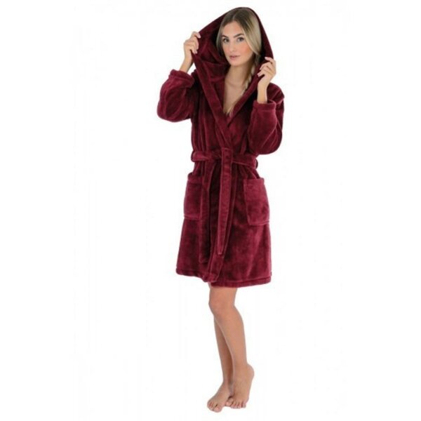 Wewofashion - Bademantel - maroon - XS