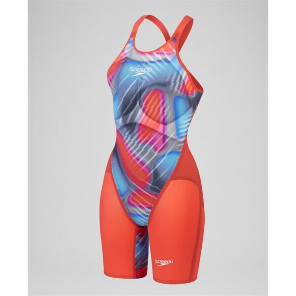 Speedo - Fastskin LZR Pure Valor 2.0 Openback Kneeskin - Flame Red / Picton Blue - 20