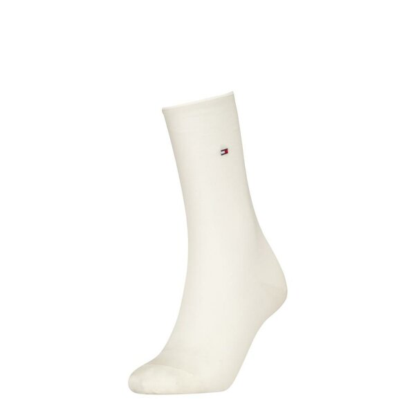 Tommy Hilfiger - WOMEN SOCK 1P PREMIUM ROLLTOP WOOL - off white - 35-38