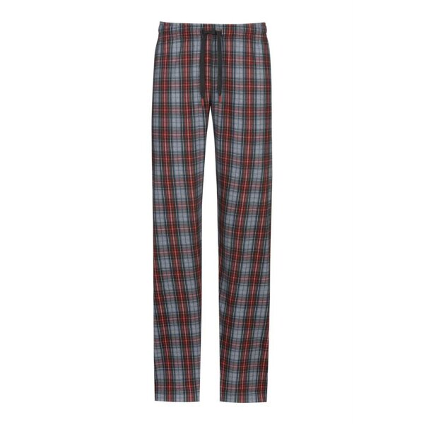 Checkered Pattern - Hose lang - light grey melange - L