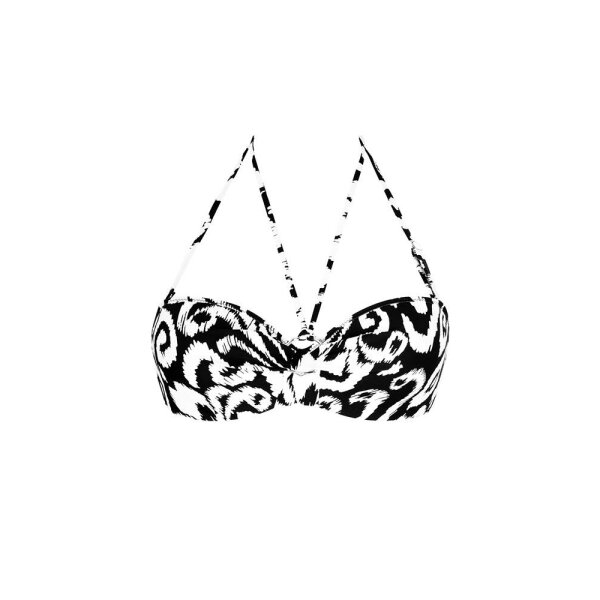 La Balinaise - Bandeau - ikat blanc noir - 080C