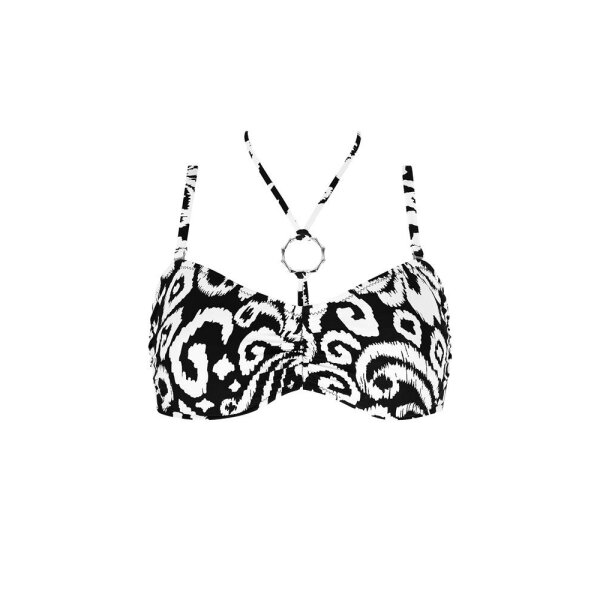 La Balinaise - Bandeau - ikat blanc noir - 085E