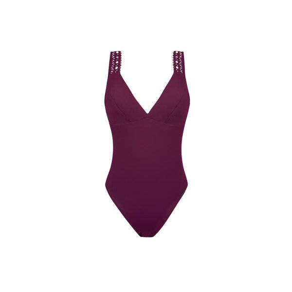 Ajourage Couture - Badanzug - Ajourage prune - 080D