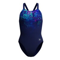 Speedo Female Placement Printed Leaderback - Badeanzug