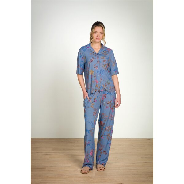 Pip Studio - Belin - Lange Hose Bodhi Flower - Blue - Blue - XL