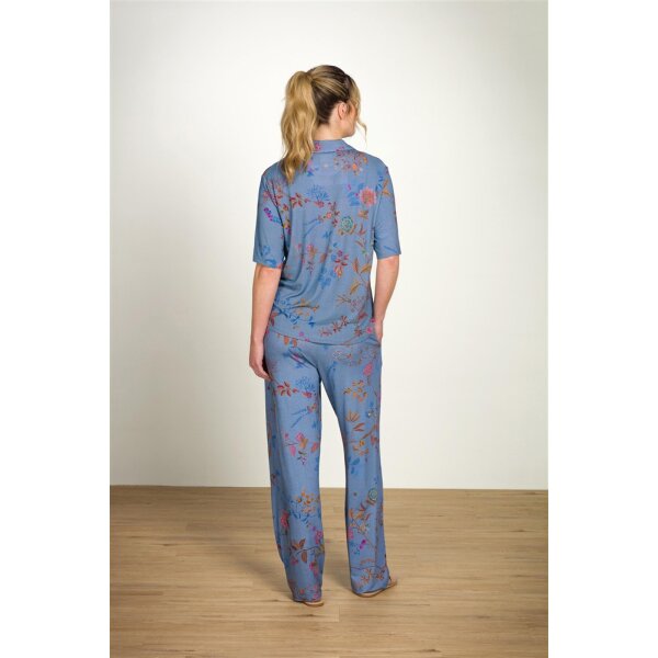 Pip Studio - Belin - Lange Hose Bodhi Flower - Blue - Blue - XL